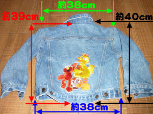 セサミストリート エルモ 刺しゅう デニム ジャケット Gジャン 4Tサイズ 100～110