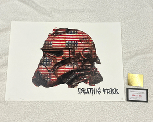 DEATH NYC STARWARS ストームトルーパー 星条旗 USA Dismaland 世界限定100枚 ポップアート アートポスター 現代アート KAWS Banksy