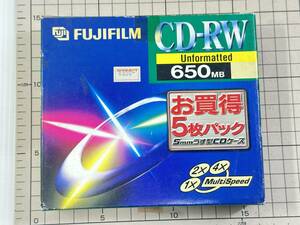 【新品】FUJIFILM 富士フィルム　CD-RW　650MB　お買い得　5枚パック　4902520210692