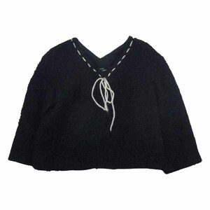 tricot COMME des GARCONS トリココムデギャルソン AD1999 TB-07010M Vネック ウール プルオーバ― ジャケット ブラック系 M【中古】