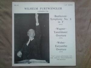 ＃ＬＰクラシック堂／ベートーヴェン『交響曲第8番』他2曲~LIVE／フルトヴェングラー(指揮)ベルリン・フィルハーモニー管弦楽団　　US盤?