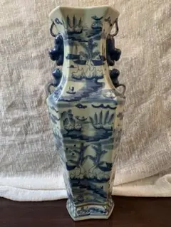 中国古玩　花瓶　大清康煕(こうき)年製　高さ48センチ　古染付