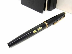 1円 ■美品■ MONT BLANC モンブラン ペン先14K 14金 万年筆 筆記用具 文房具 ステーショナリー レディース メンズ ブラック系 FA4423