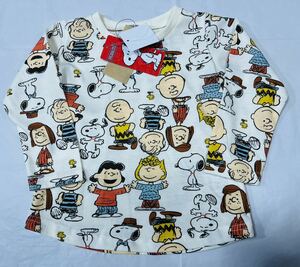 ★3457*激安sale!!新品 こども服 　長袖Tシャツsize90　1枚★PEANUTS.スヌーピー