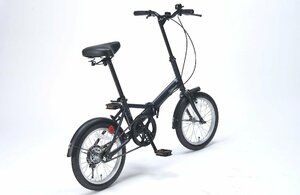 送料無料 折り畳み自転車 16インチ ちょい乗りサイクリング コンパクト自転車 PL保険加入済み 適応身長135cm以上 ミスティネイビー 新品
