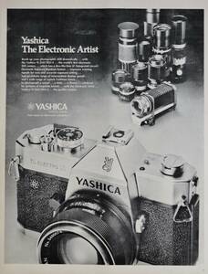 稀少・広告！1970年ヤシカ カメラ広告/Yashica Electro X camera/昭和レトロ/C