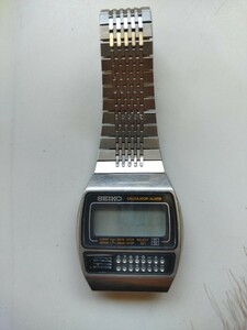 セイコー カリキュレーター アラーム デジタル 腕時計　SEIKO CALCULATOR ALARM C359-5000　シルバー　動作未確認