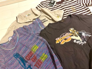 ヒステリックグラマーTシャツ4枚セットロゴ、ガール柄、刺繍ポロ、オーガニックコットン新品タグ付