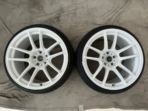 【\1000円売り切り】【引取り歓迎】VALINO　武将×Advanti RACING　N820S　18インチ　10.5J　＋15　5-114.3　白　ドリケツ　ok