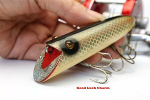 1920年代 レア HEDDON BASSER GE L オールドルアー / ZEAL 道楽 ハトリーズ ザウルス ABU BALSA50 などの ウッドルアー好きに