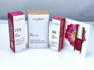 3点まとめて 未使用 CLARINS クラランス 3点 /リッポコンフォートオイル08 /ジョリルージュN /フィックスメイクアップ[18898