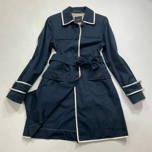 283 Max Mara WEEKEND マックスマーラ ウェークエンド トレンチコート サイズ36 通勤 ビジネス ネイビー 紺 レディース 40328B