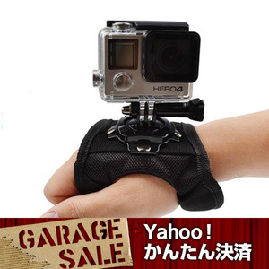 ☆即決☆GoPro SJCAM GP規格 ロータリーハンドマウント ハンドストラップ アクセサリー