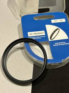 52㎜　レンズフィルター クリア　プロテクター　紫外線カットPROTECTOR UV メーカー不明ケース付き