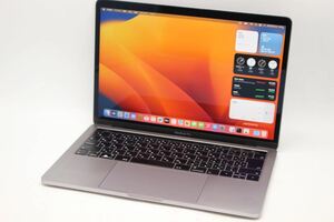 中古 2K対応 13.3型 Apple MacBook Pro 2018 A1989 (TouchBar) グレー macOS Ventura(正規Win11追加可) 八世代 i7-8559u 16GB NVMe 1TB-SSD