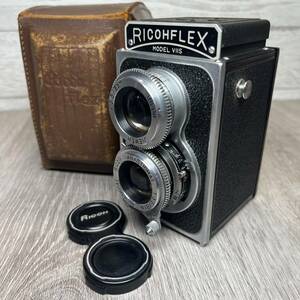 【YH-8678】中古現状品 RICOHFLEX レンズ 1:3.5 8cm リコーフレックス 二眼レフ フィルムカメラ レトロ カメラケース付き