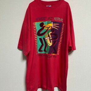 90s USA製 ヘインズ hanes ビンテージ ヴィンテージ Tシャツ tee アメリカ製 古着 ジャズ フェス jazz アート art バンド ロック 音楽 レア