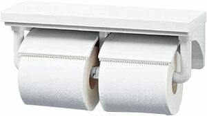 CF-AA64BW1 ピュアホワイト 棚付2連紙巻器 INAXトイレ用 リクシル BW1ピュアホワイト