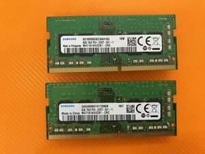 SAMSUNG NOTE用 8GB PC4-2400T(DDR4-19200) MM 2枚SET 動作OK 郵送発送 97906