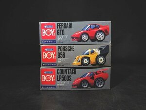 XB652◇グンゼ 1/48 デフォルメスケール フェラーリGTO ポルシェ956 ランボルギーニLP500S 自動車 プラモデル / 計3点 / 未組立 / 現状渡し