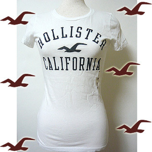 HOLLISTER Co. Womens Logo T-shirt h-80／ホリスター レディース　ロゴ　半袖　Ｔシャツ 　ホワイト　Mサイズ　h-80