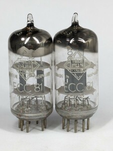 17845　TELEFUNKEN　ECC81（12AT7）同一ロット　2本　測定データあり　TELEFUNKEN　Berlin工場製造　ダイヤマーク　真空管