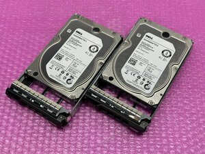 ★DELL 3.5inch SAS 2TB HDD★9ZM275-150★PowerEdge R Series マウンタ付き★Seagate ST2000NM0023★2本セット★1213-I
