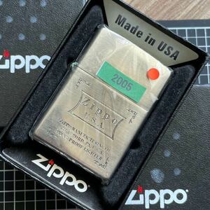 【USED】zippo 2005年vintage オリジナルジッポーロゴデザイン オイルライター 