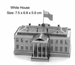 【White Houseホワイトハウス】DIY-子供のための3D建設モデルパズルオイルタワー,分解ハウス,有名な建物のアセンブリ