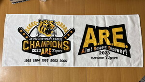 ★阪神タイガース【開封済み未使用】2023 セリーグ優勝記念 フェイスタオル 公式グッズ Hanshin Tigers 大阪 JERA 綿100% ARE