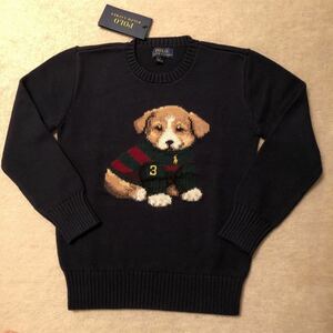 ポロラルフローレン 　インターシャドッグ コットンウール セーター　POLO RALPH LAUREN