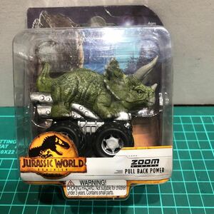 A-18 ZOOM RIDERS TRICERATOPS JURASSIC WORLD プルバックミニカー ミニカー 未開封品 中古品 売切り