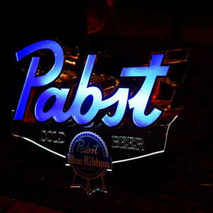 PABST BLUE RIBBON ライトサイン アメリカンヴィンテージ ビンテージ ガレージ コレクション アメリカ雑貨 パブストブルーリボン 照明