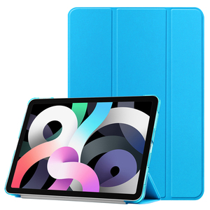 iPad ケース　iPadPro(11インチ)2/3/4世代・ iPadAir4/5世代（10.9インチ) 兼用　スマートカバー PUレザー アイパッド ケース シーブルー