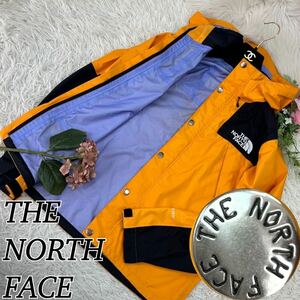 THENORTHFACE ザノースフェイス ノースフェイス メンズ Mサイズ マウンテンパーカー オレンジ ゴアテックス ロゴ フード 送料無料 人気