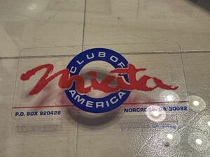 miata CLUB OF AMERICA ステッカー 右側 三角窓 roadster MX-5 MAZDA 貴重 レア ミアータ　クラブオブアメリカ ロードスター ハワイで購入