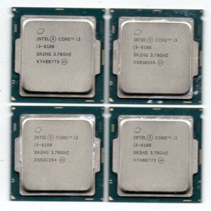 Intel ★ Core i3-6100　SR2HG　４個セット ★ 3.70GHz／3MB／8GT/s ★ ソケットFCLGA1151 ★
