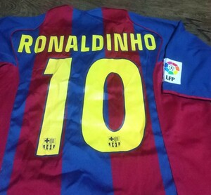 値下交渉 2004-05 ラ・リーガ優勝 FCバルセロナ ロナウジーニョ NIKE 検/ 04 2005 LA LEGA FCB BARCA BARCELONA R10 RONALDINHO BRAZIL Y2K