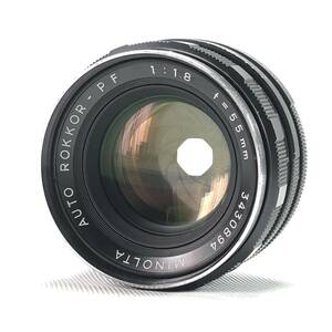 MINOLTA AUTO ROKKOR-PF 55mm F1.8 ミノルタ SRマウント 現状販売品 ③ 24B ヱOA4h