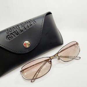 極美品 Jean Paul Gaultier ジャンポール ゴルチエ サングラス 56-0121 色付き レンズ 度なし ライトパープル グラデーション 眼鏡 メンズ