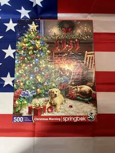 新品未開封　made in USA Christmas morning 500 ジグソーパズル　springbok製