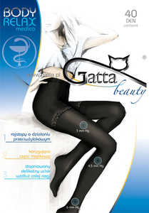 Gatta Anti-Varicose タイツ RelaxMedica 40 DEN　チャコール(Fumo) Mサイズ　EU製　送料込