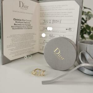 送料無料　Dior　ディオール　アムール　ouiリング　45　ダイヤモンド　18ゴールド　Christian Dior