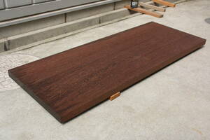 ウエンジ　テーブル　棚板　無垢材　彫刻材　長さ81.4cm　幅31.3cm　厚み2.4cm
