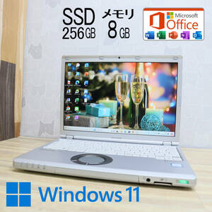 ★美品 高性能7世代i5！M.2 SSD256GB メモリ8GB★CF-SZ6 Core i5-7300U Webカメラ Win11 MS Office2019 Home&Business ノートPC★P71939