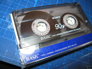 使用済み　中古　 カセットテープ　SONY　BASIC90　Type1　ノーマル　90分 　1本　爪あり　No.1001
