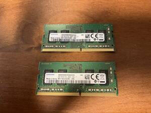 SAMSUNG製/動作確認済み/DDR4/PC4-2400T/4GB×2/8GB/