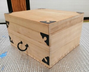 桐箱 箱型 鏡 引出し 小サイズ 横20cm 奥行17cm 高さ12cm 小物入れ 小箱 桐収納 日本製 桐 収納