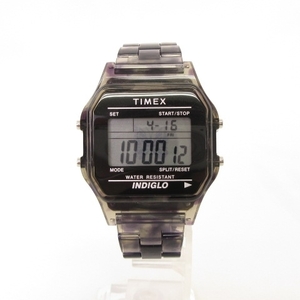 タイメックス TIMEX ニードルス NEEDLES BEAMS BOY 別注 美品 腕時計 Classic Digital パピヨン デジタル 黒 ブラック レディース