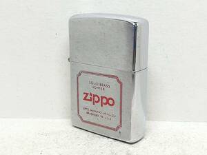 E243-263　ZIPPO/ジッポー　オイルライター　赤ZIPPOロゴ　インサイドユニットオリジナル　1984年製【中古品】